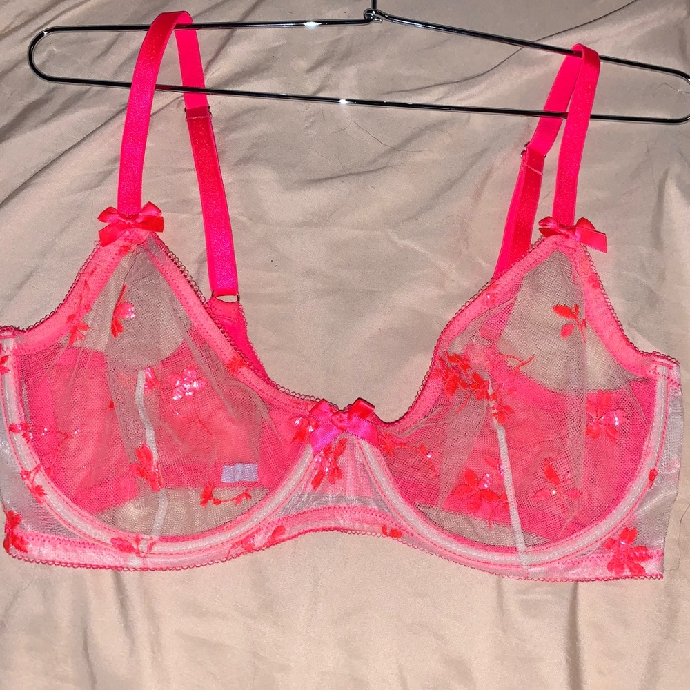 Foiled Sprigs Embroidered Unlined Bra